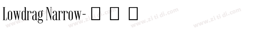 Lowdrag Narrow字体转换